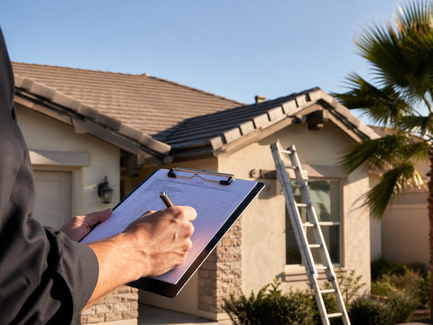 Residential roof inspection before solar installation